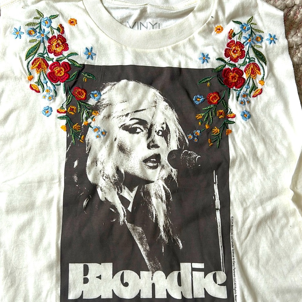 Custom Blondie Shirt Blue Sleeve